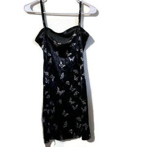 Vogue Sexy Lounge, velvet black with butterfly dress, size L